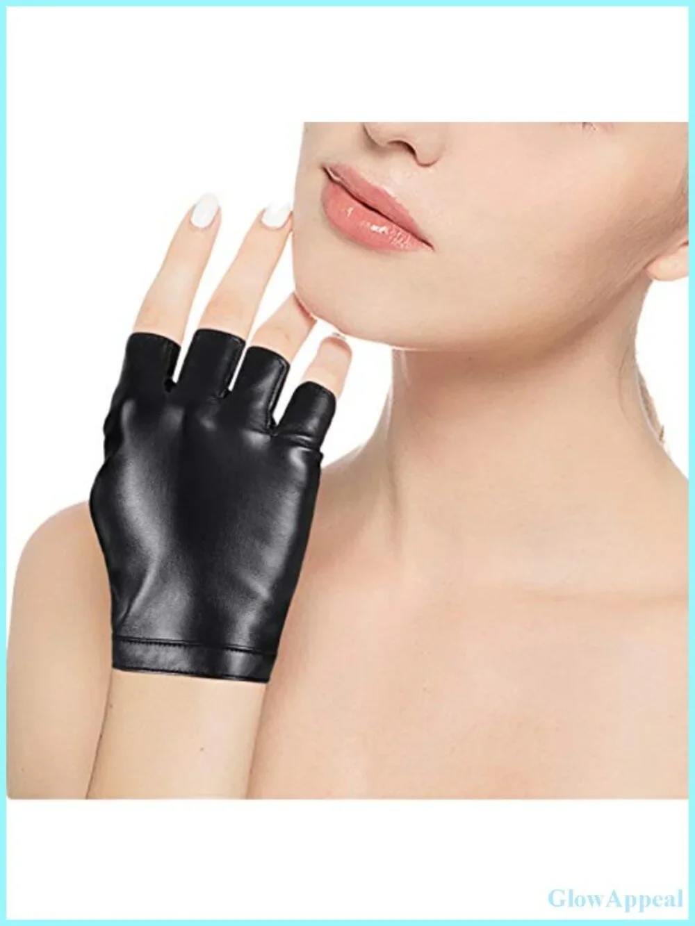 Fingerless PU Faux Leather Gloves for Driving, Outdoor Sports, Cosplay